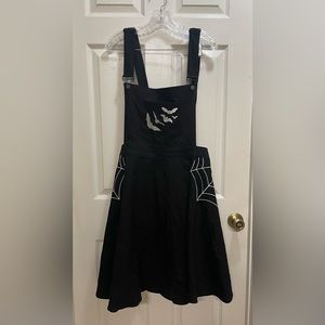 Hell Bunny Black Dress with White Spider Web Design